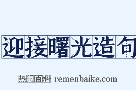 迎接曙光造句是什么意思的图片